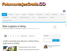 Tablet Screenshot of fotomontajesgratis.co